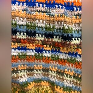 Vintage Crochet Afghan Blanket-Granny, Bohemian, Cabincore